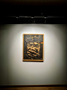 Confusion — pièce contemporaine de Thomas Vinas, technique mixte sur bois