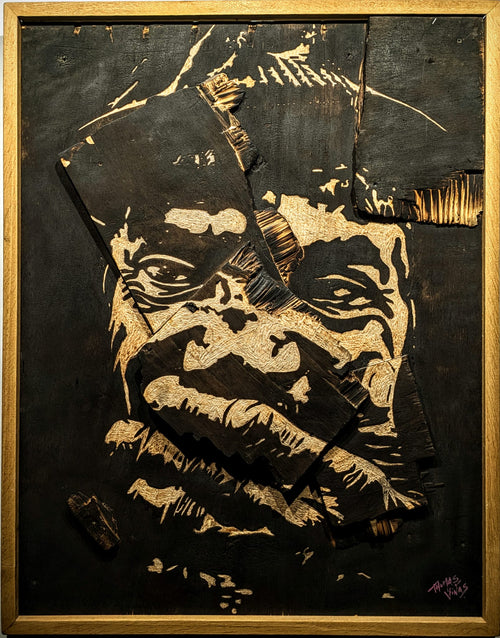 Confusion — œuvre originale de Thomas Vinas en technique mixte sur bois sur tableau