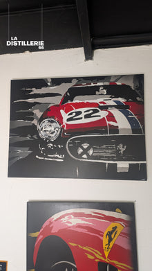 Daytona — peinture acrylique originale de Daddy Graff, Kustom Kulture automobile