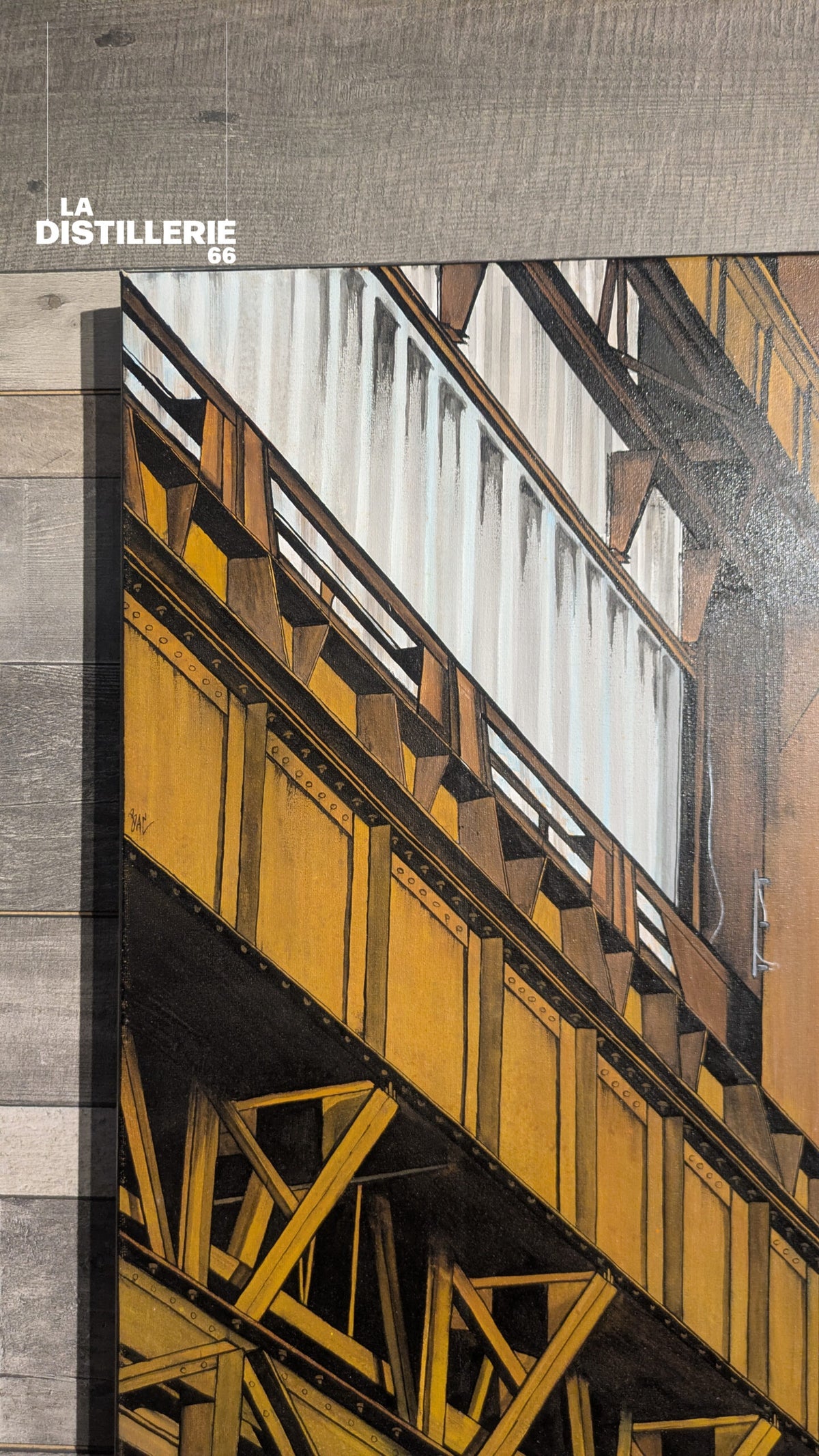 Ludo Lassalle — De fer et d’Acier, tableau contemporain urbain