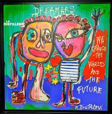 Dreamers — œuvre originale de Martine Diotalevi en technique mixte, peinture contemporaine entre art brut et Pop Art