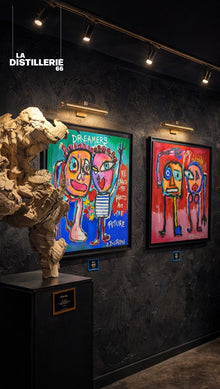 Œuvre de Martine Diotalevi Dreamers — tableau en technique mixte, art brut contemporain