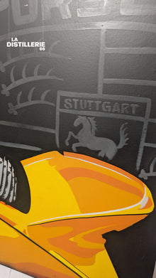 Duck — peinture acrylique originale de Daddy Graff inspirée de l’univers Porsche