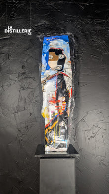 Œuvre Ecoute Le Silence par Thierry Clamens — totem contemporain entre peinture, sculpture et art brut