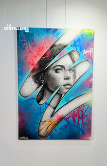 Femme forte par Pablito Mourer — art urbain contemporain sur toile sur chassis
