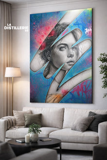 Femme forte — œuvre originale de Pablito Mourer, street art contemporain en Mixte