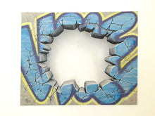 Œuvre Fragments Urbains par Vile — art urbain entre espace intime et mur de graffiti