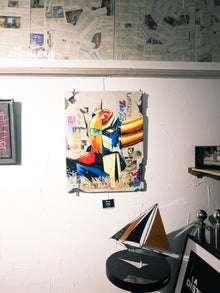 Goldorak Fragment de Maxime Andriot — Pop Art contemporain autour de Goldorak sur fragment de mur