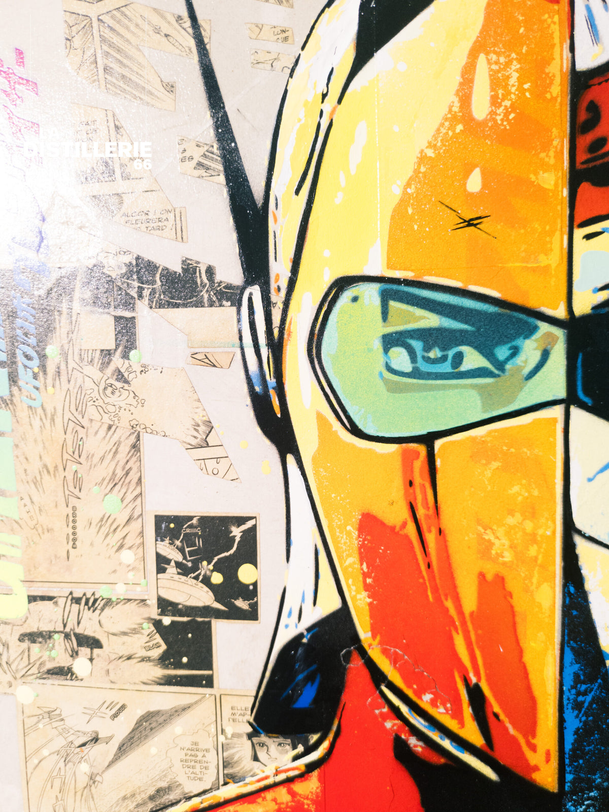 Goldorak Fragment — tableau de Maxime Andriot, Pop Art et matières brutes