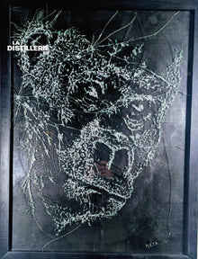 Gorille de Méta — tableau en verre brisé et fragmentation de l’image