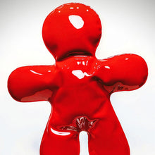 Œuvre en acier soufflé Petit Bonhomme rouge de Henri Iglesis — sculpture contemporaine