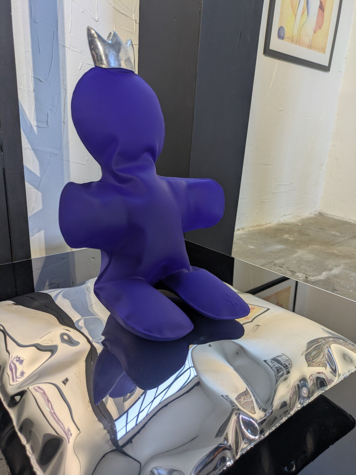 Henri Iglésis — Petit Bonhomme F1 IGBLUE, détail du coussin poli miroir