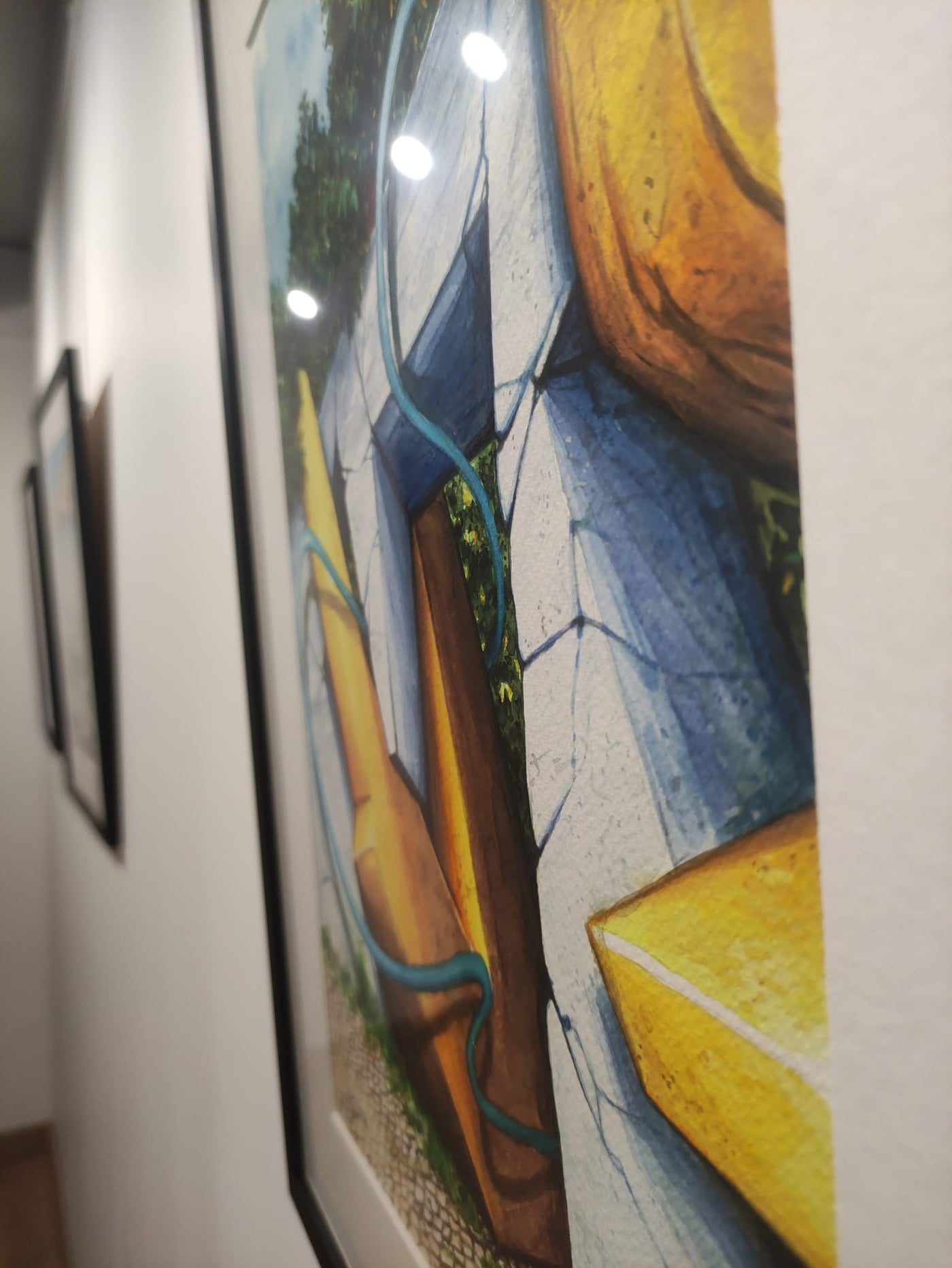 Vile — Double V, œuvre de street art à l’aquarelle sur papier