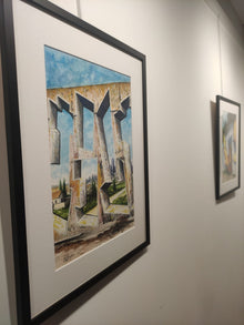 Vile — City View, œuvre de street art à l’aquarelle sur papier