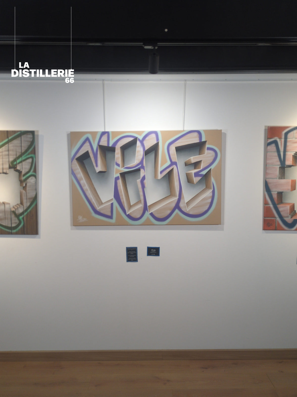 Invisible Wall — œuvre originale de Vile au spray et à l’acrylique, graffiti 3D sur toile