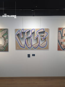 Invisible Wall — œuvre originale de Vile au spray et à l’acrylique, graffiti 3D sur toile