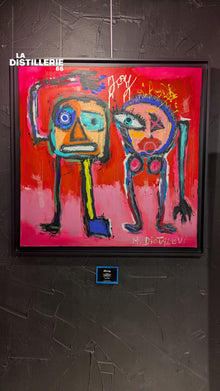 Martine Diotalevi — Joy, œuvre picturale contemporaine en technique mixte