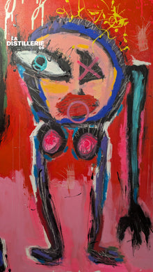 Œuvre Joy par Martine Diotalevi — peinture en technique mixte, art brut et Pop Art