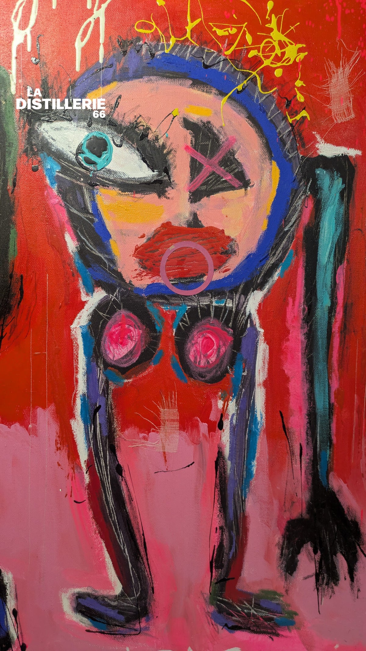 Œuvre Joy par Martine Diotalevi — peinture en technique mixte, art brut et Pop Art