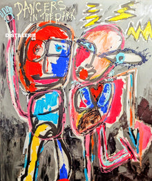 Just The Two Of Us — œuvre originale de Martine Diotalevi en technique mixte, peinture contemporaine entre art brut et Pop Art