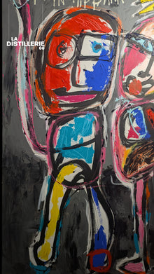 Just The Two Of Us — création de Martine Diotalevi, peinture contemporaine spontanée et colorée