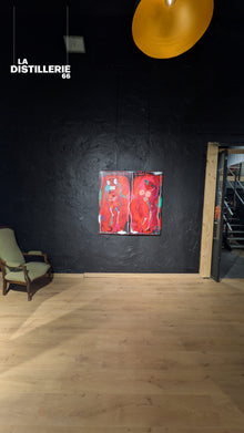 Martine Diotalevi — Just The Two Of Us, œuvre picturale contemporaine en technique mixte