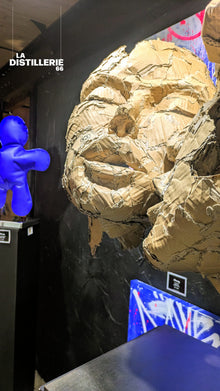 Sculpture La Passion d’Éric Montaux — œuvre contemporaine en matériaux mixtes