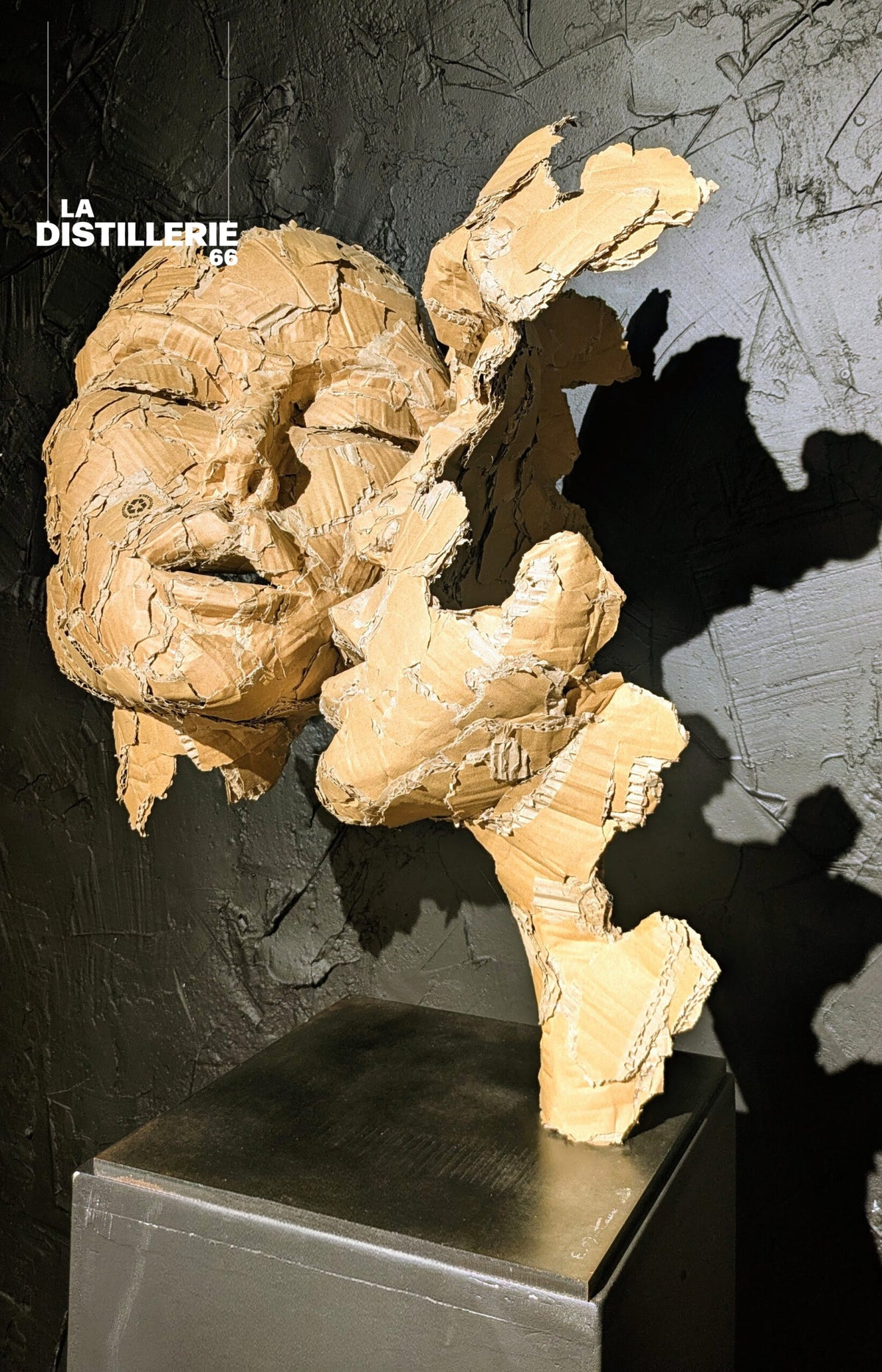 La Passion d’Éric Montaux — sculpture en carton et structure métallique