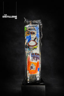 Les Promeneurs — sculpture totem originale de Thierry Clamens en bois entoilé et plexiglas, art contemporain