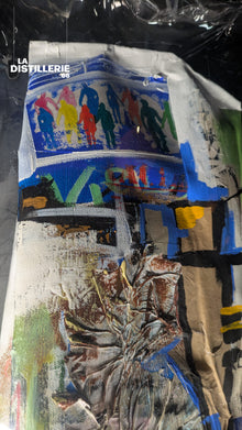 Œuvre de Thierry Clamens Les Promeneurs — sculpture verticale contemporaine et matière picturale