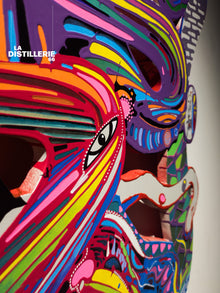 Œuvre de Steve Pitocco Flux Coloré 1 — Filing, couleur et relief mural