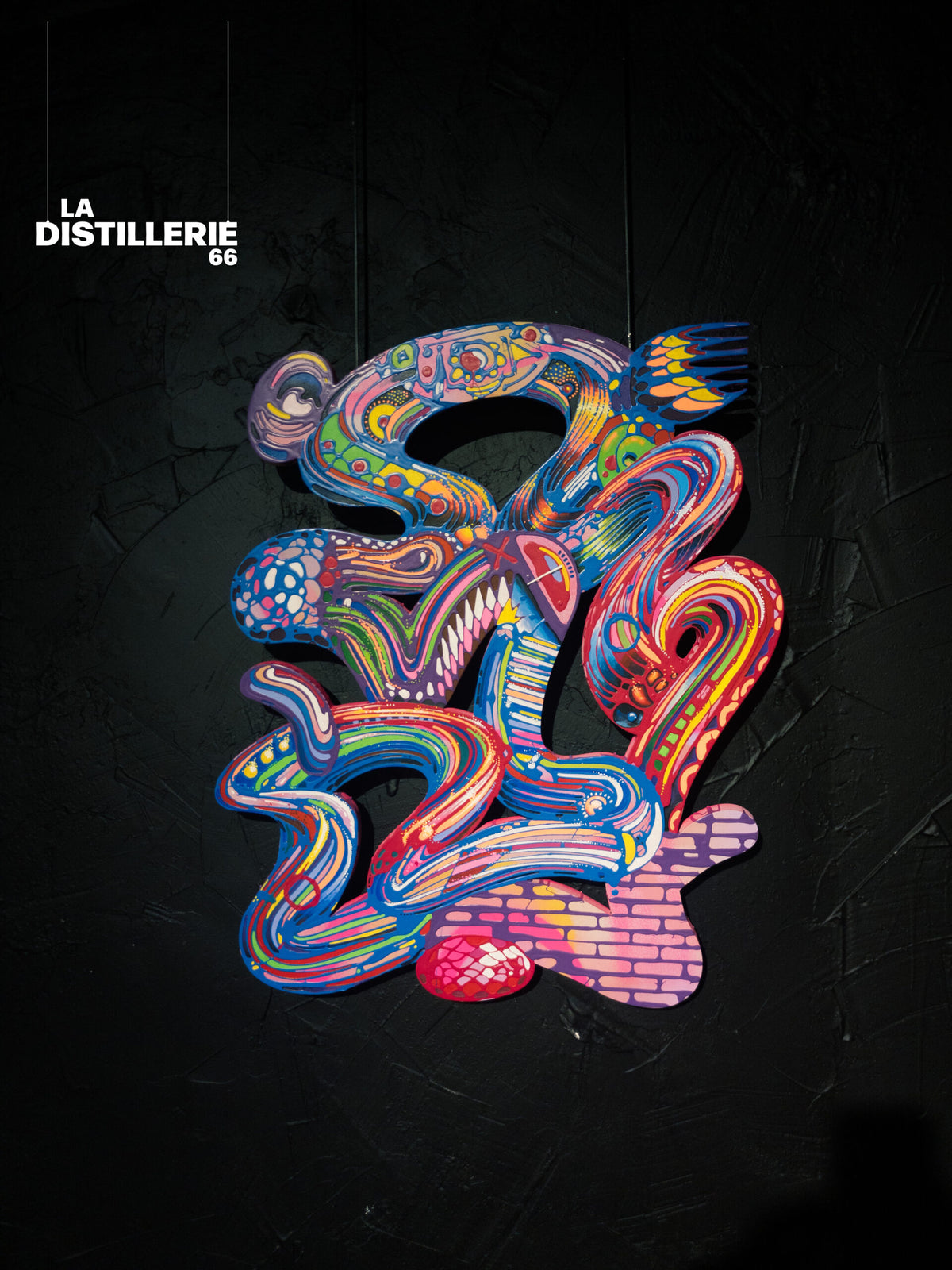 Flux Coloré 2 — œuvre murale originale de Steve Pitocco réalisée avec la technique du Filing