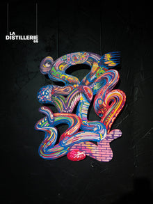 Flux Coloré 2 — œuvre murale originale de Steve Pitocco réalisée avec la technique du Filing
