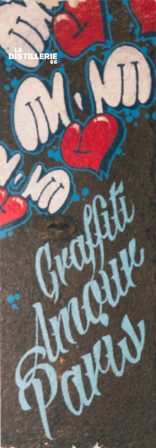 Graffiti Paris — œuvre originale de Kœurélé au spray et à l’acrylique sur acier rouillé