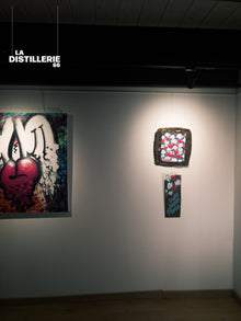 Graffiti Paris par Kœurélé — art urbain contemporain et support métallique brut