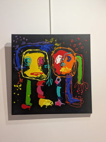 Coup de Foudre — Martine Diotalevi — vue de face de la peinture 50 × 50 cm