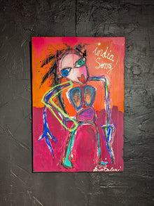 India Song — Martine Diotalevi — vue de face de la peinture 140 × 90 cm