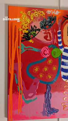 Mio Amore — création de Martine Diotalevi, peinture contemporaine spontanée et colorée