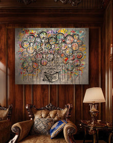 Sub de Mr Yerro — peinture florale contemporaine inspirée des dessins des années 90 et 2000