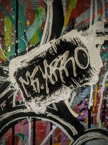 Sub par Mr Yerro — peinture sur toile, fleurs stylisées et expression contemporaine