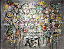 Sub — œuvre originale de Mr Yerro au spray et à l’acrylique sur toile, art contemporain