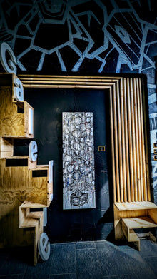 Rock par Mr Yerro — peinture sur toile, fleurs stylisées et expression contemporaine
