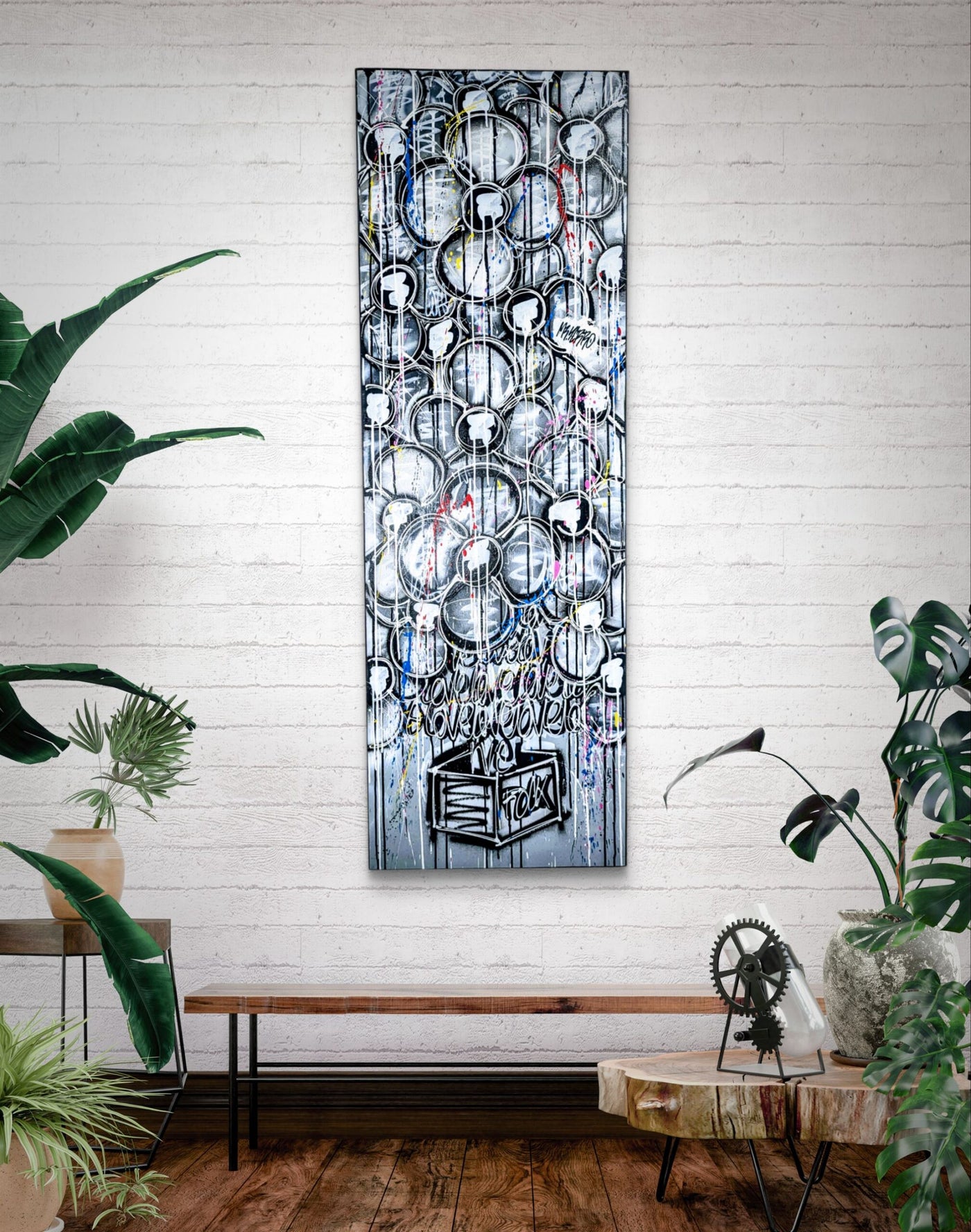 Rock — œuvre originale de Mr Yerro au spray et à l’acrylique sur toile, art contemporain