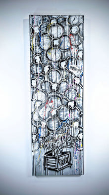 Mr Yerro — Rock, tableau contemporain aux motifs floraux