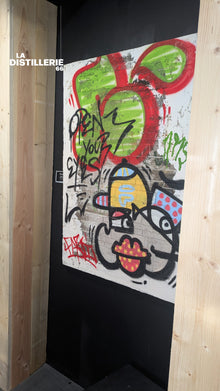 Open Your Eyes par Faki — tableau sculpté et art urbain contemporain