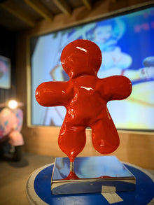 Petit Bonhomme rouge par Henri Iglesis — œuvre contemporaine en acier laqué soufflé