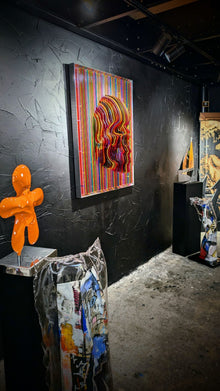 Œuvre cinétique Skull Colors d’Alx Slice Art — plexiglas, relief et jeux de couleurs
