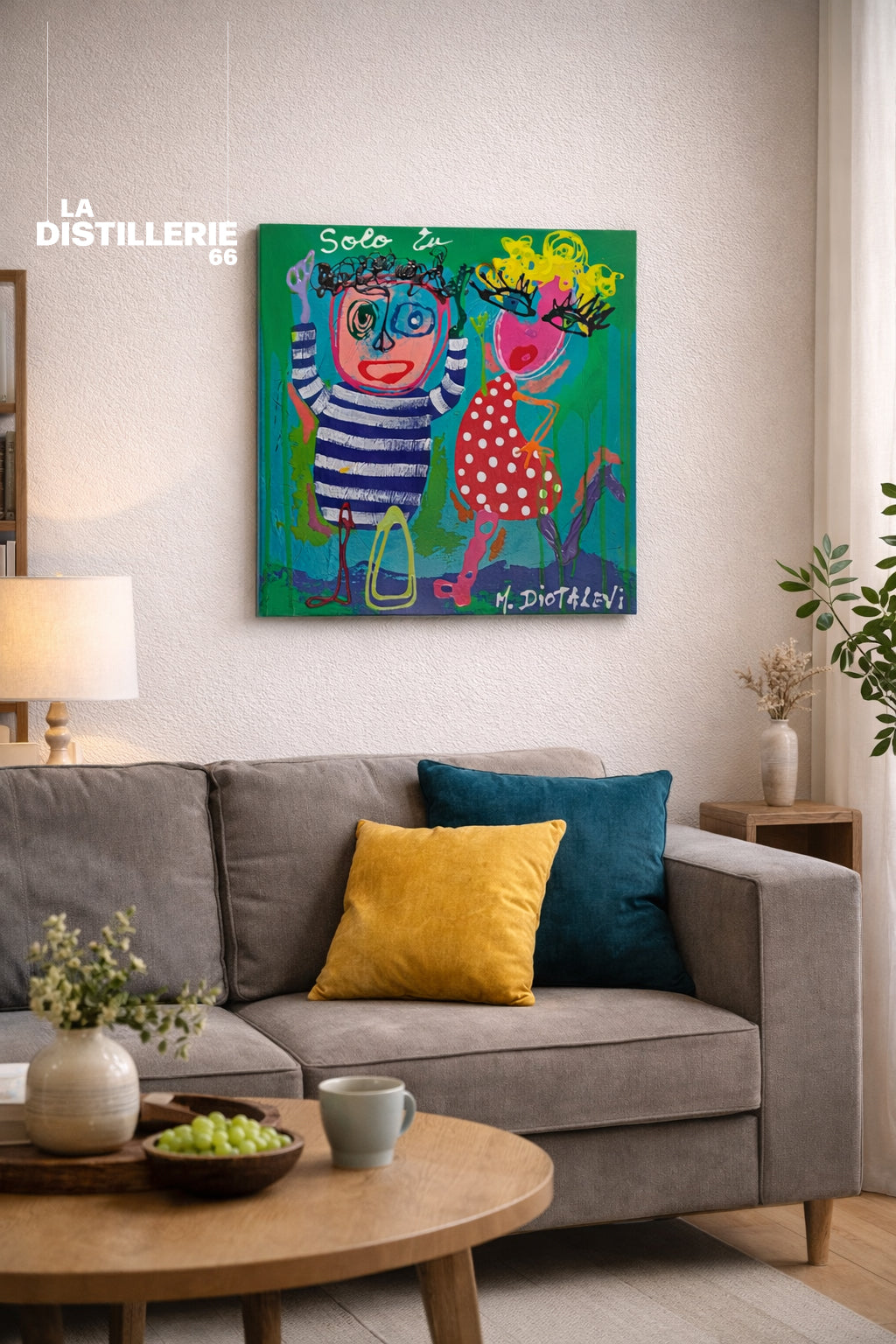 Solo tu de Martine Diotalevi — tableau contemporain, figure expressive et écriture picturale libre