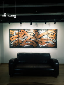 Dragon par Steve Pitocco — tableau contemporain réalisé avec la technique du Filing