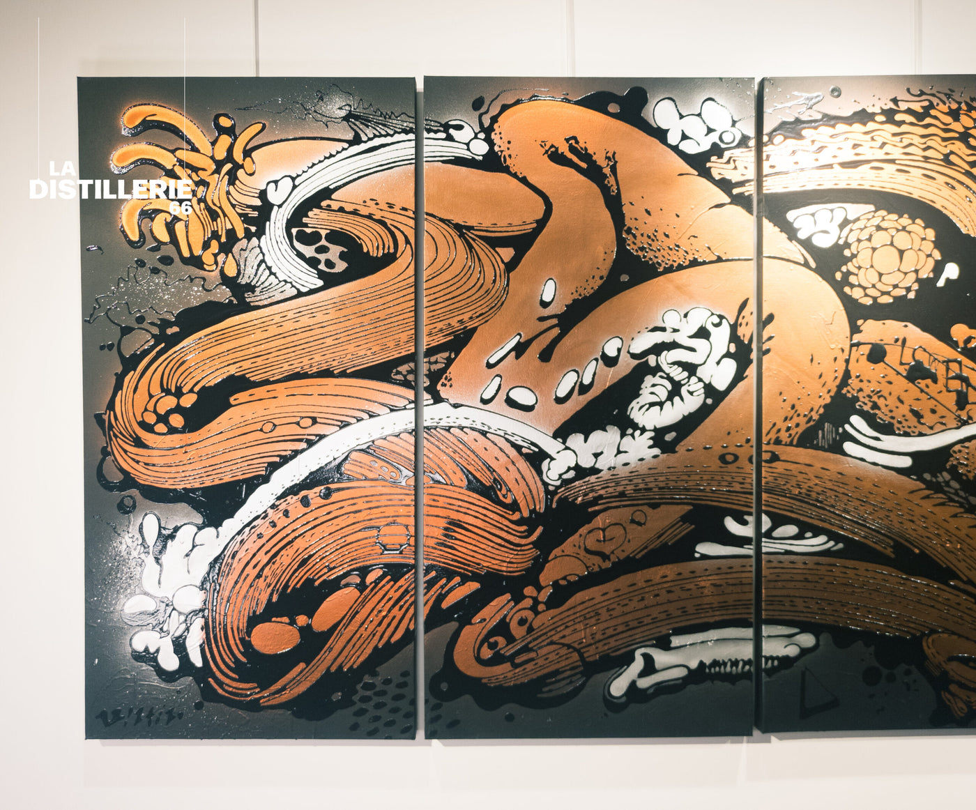 Dragon de Steve Pitocco — peinture gestuelle contemporaine au Filing sur toile